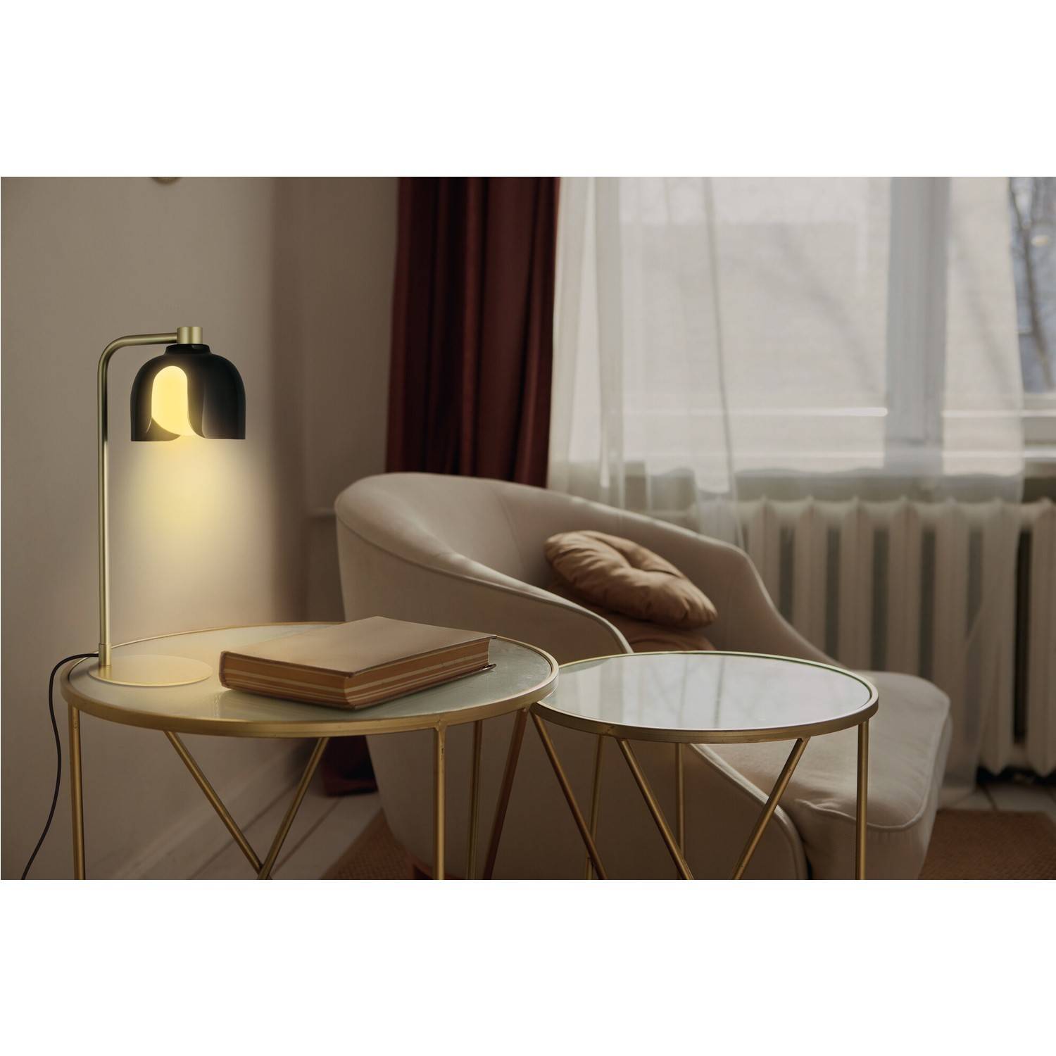 Osram Decor Corolle G9 Modern Designer Bedside Desk Table Lamp - Black - Image 5