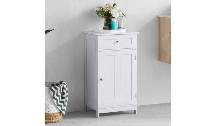 Bath Vida Priano 1 Door 1 Drawer Freestanding Cabinet - White
