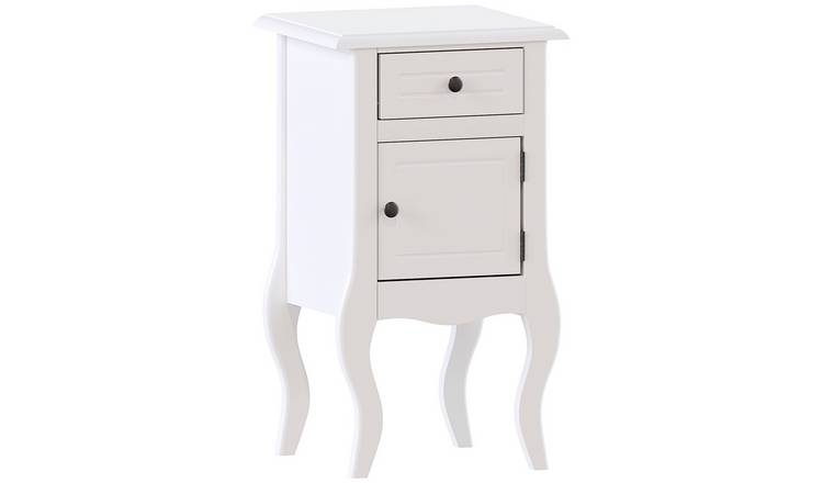 Vida Designs Nishano 1 Drawer 1 Door Bedside Cabinet - White
