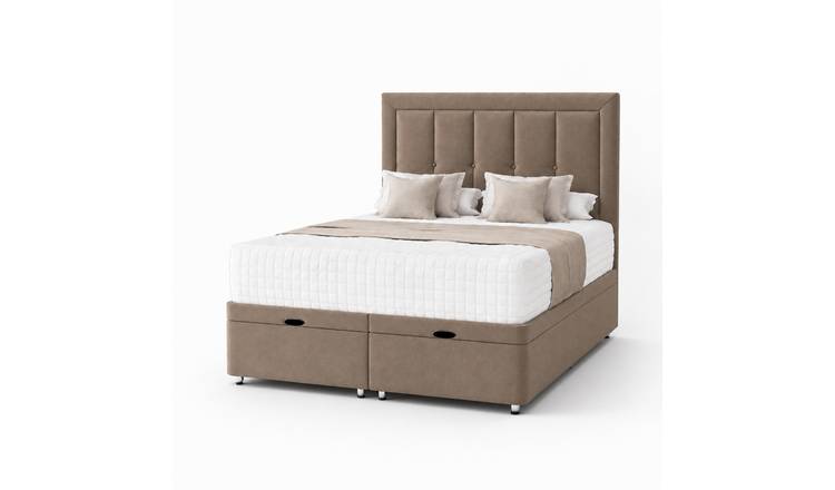 Comfy Deluxe Ren  5ft King Size Ottoman End Lift  Bed Set - Naples Beige