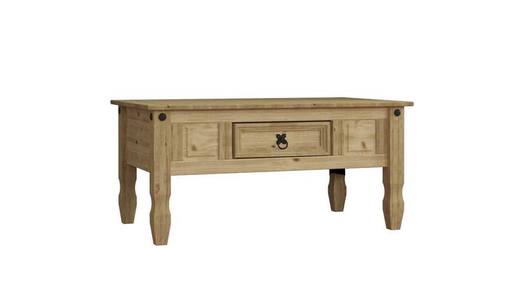 Vida Designs Corona 1 Drawer Coffee Table - Pine