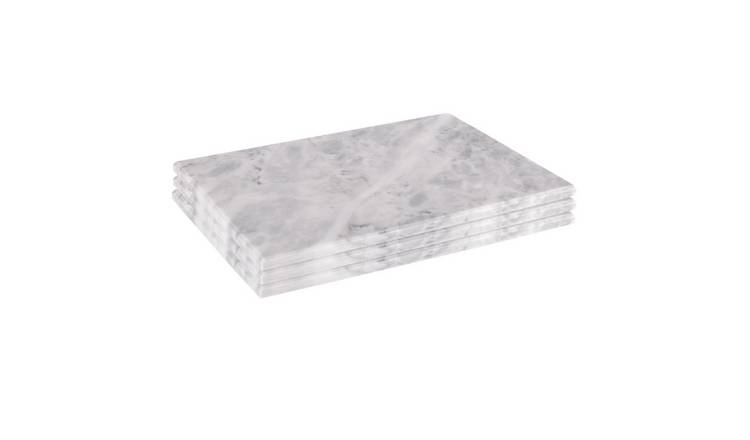 Argon Tableware Rectangle Marble Serving Platters - Pack of 3