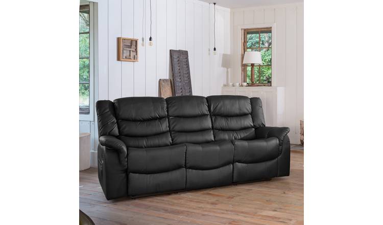 Artemis Home Almeira 3 Seat Recliner Sofa - Black