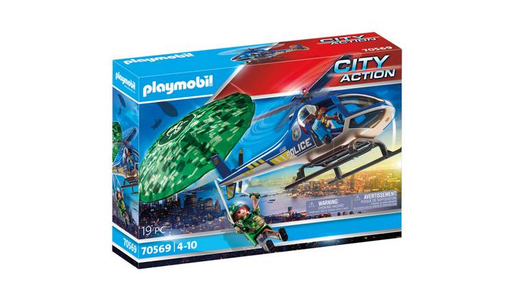 Playmobil City Action Police Parachute Pursuit Search