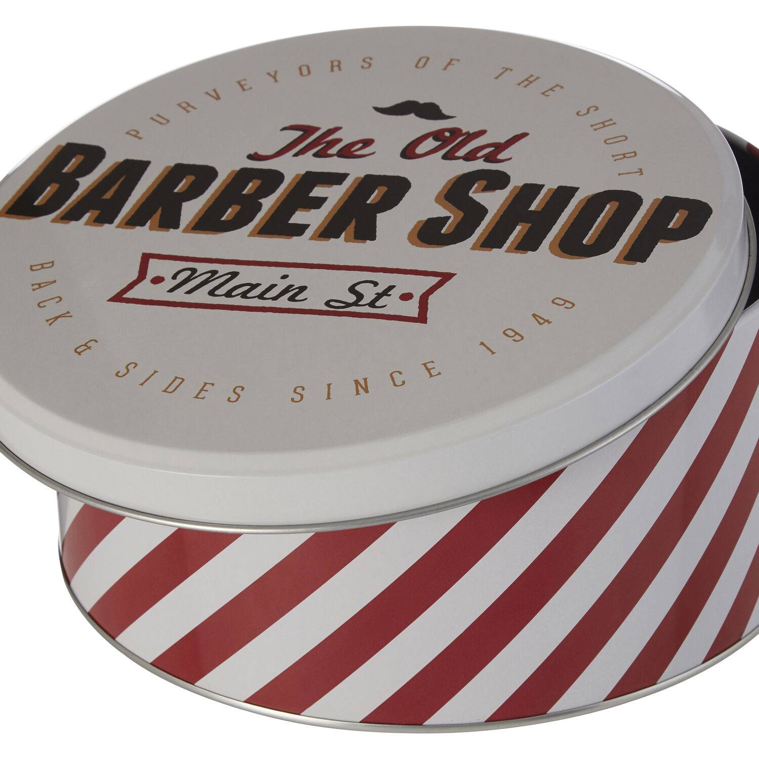 Orsina Paice Set of 2 Barber Shop Storage Tins - Image 2