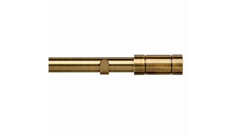 New Edge Blinds 28mm Antique Brass Aspect Fixed Eyelet Curtain Pole - 60cm