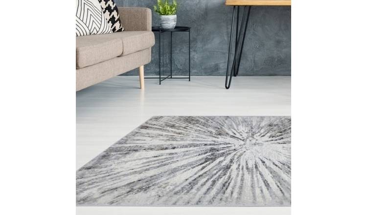Mega Flooring Grey Modern Abstract Rug - 120 x 170cm