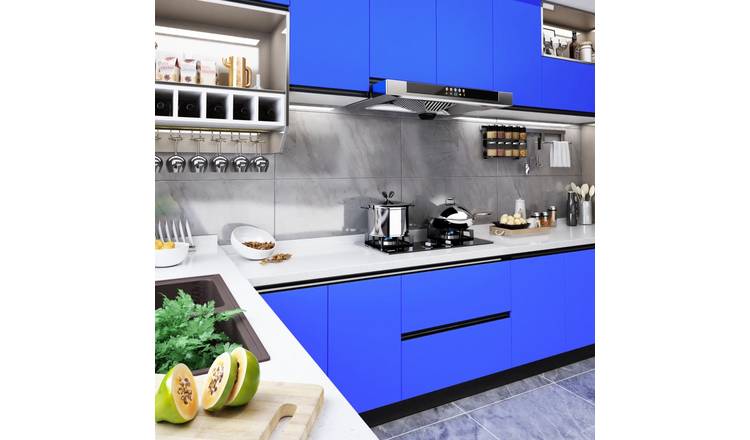 Walplus Self-adhesive Furniture Film High Gloss - High Gloss Blue - 500 x 90 cm
