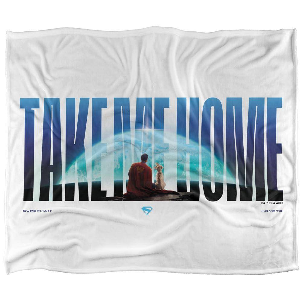 Superman Take Me Home Words Blanket - 147cm x 91cm - Image 1