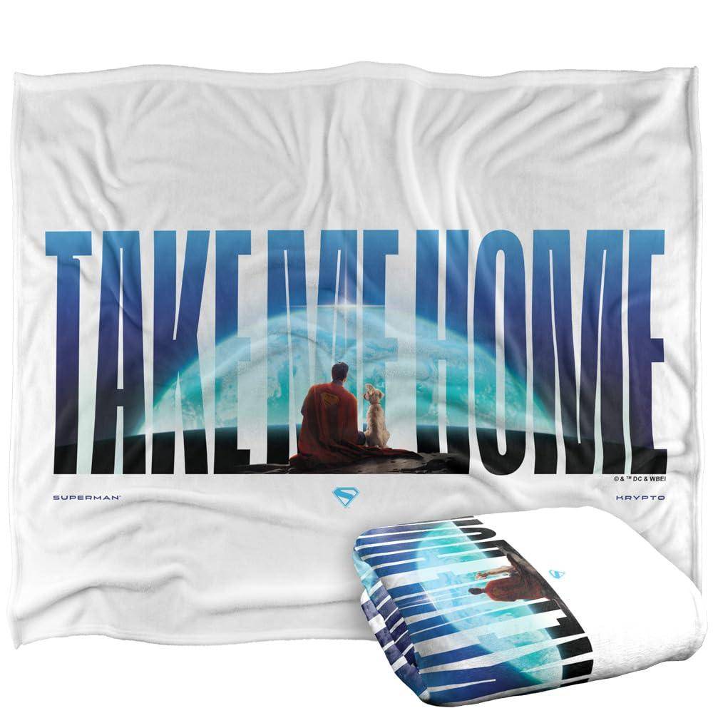 Superman Take Me Home Words Blanket - 147cm x 91cm - Image 2