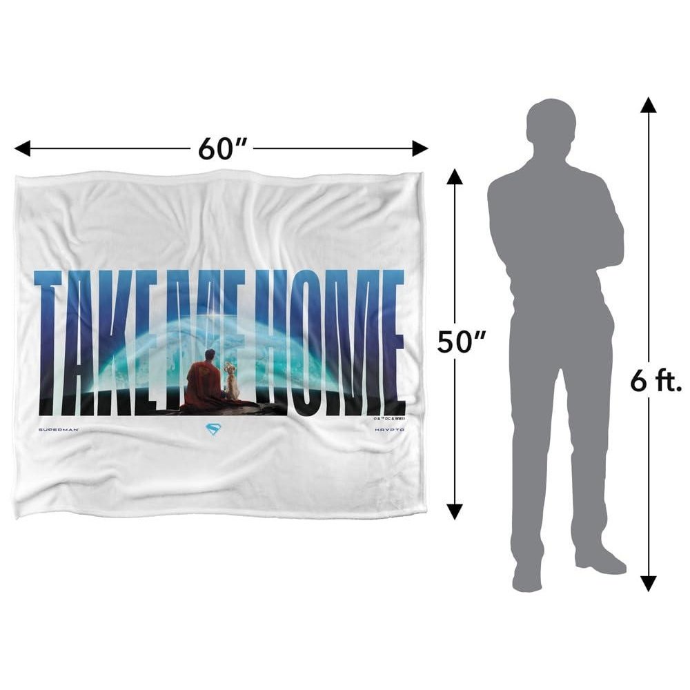 Superman Take Me Home Words Blanket - 147cm x 91cm - Image 4