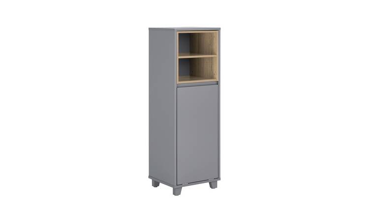 SoBuy 2 Shelf 1 Door Bathroom Storage Cabinet - Dark Grey