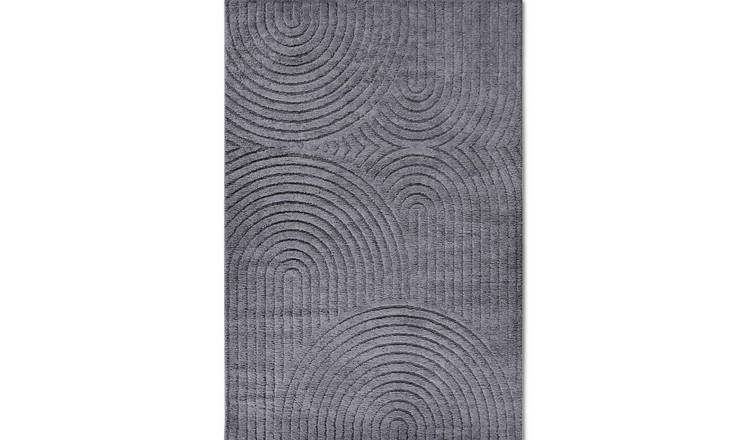 Hanse Home Dark Grey New York Panglao Geometric High Low Rug - 200 x 280cm