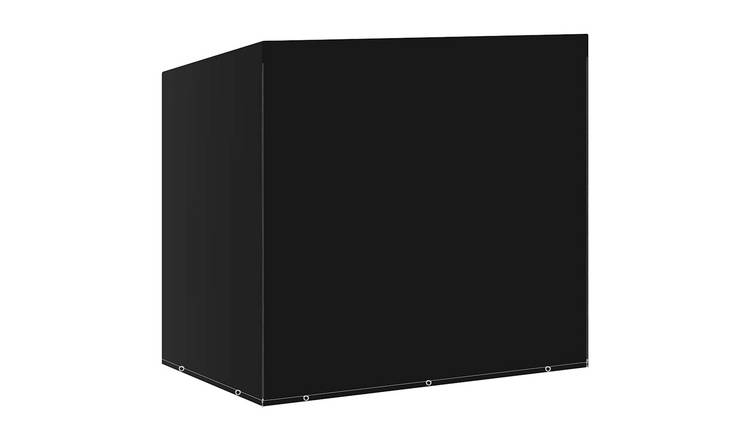 Walplus Polyethylene 10 Eyelets Swing Bench Cover - Black - 255 x 145 x 170 cm