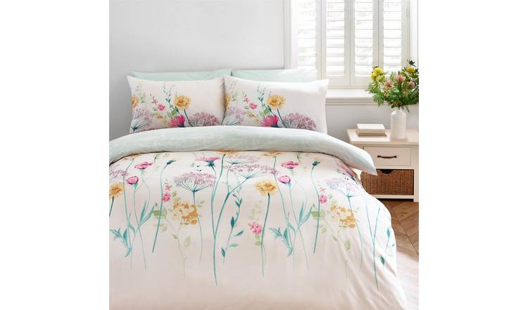 Catherine Lansfield Meadowsweet Floral Duvet Cover Set - Super King - Multi