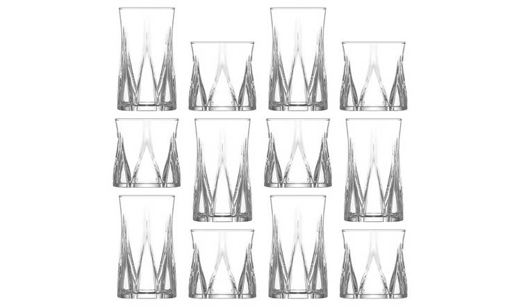 LAV 12pc Zoey Glass Tumbler Set - 300ml/380ml