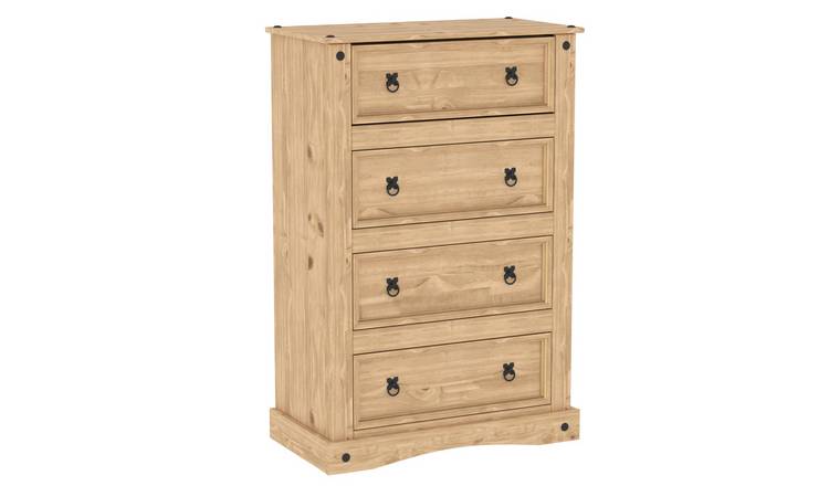 Vida Designs Corona 4 Drawer Chest - Pine