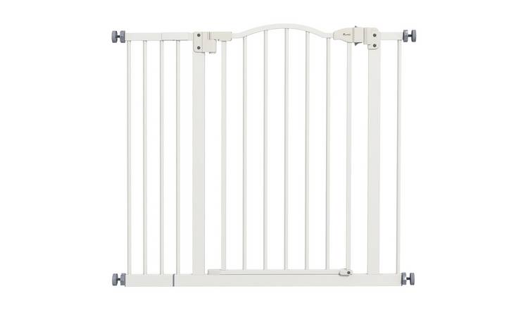 PawHut Pressure Fit Auto Close Dog Stair Gate - 74-94cm - White