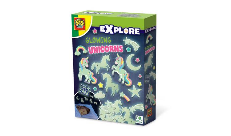 SES Creative Glow In The Dark Unicorn Stickers Craft Set