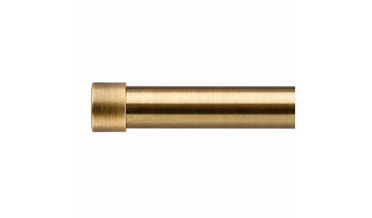 New Edge Blinds 16-19mm Brass Stud Eyelet Curtain Pole - 160cm - 300cm