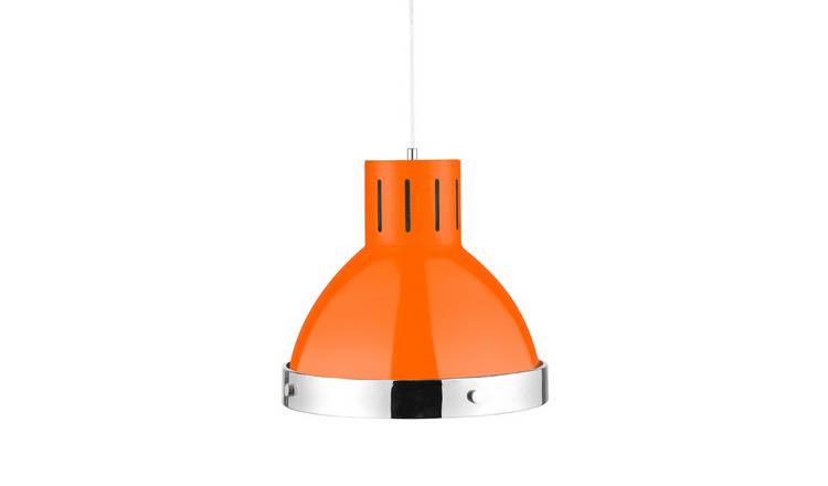 Orsina Jasper Pendant Light - Orange and Chrome