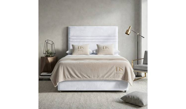 DS Living Harrington King Size Upholstered Divan Bed Frame - White