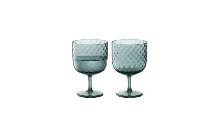 LSA International Dapple Wine Glass 325ml Set of 2 - Blue