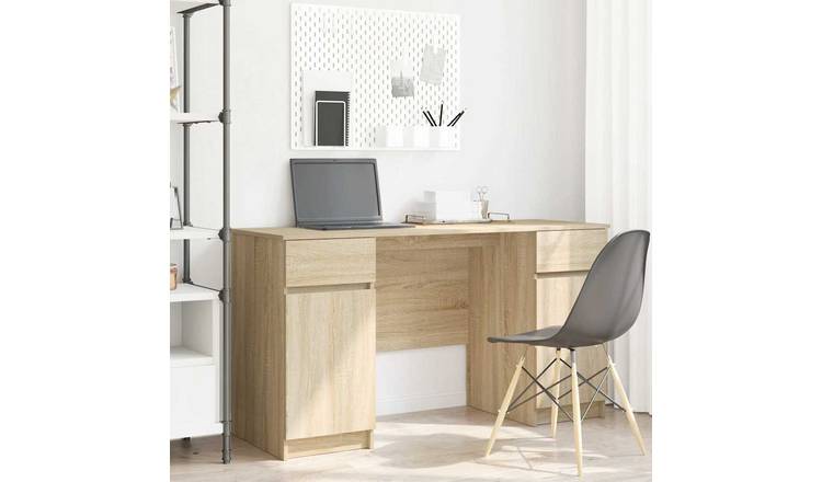 Walplus Engineered Wood Desk - Light Oak - 140 x 49 x 76 cm