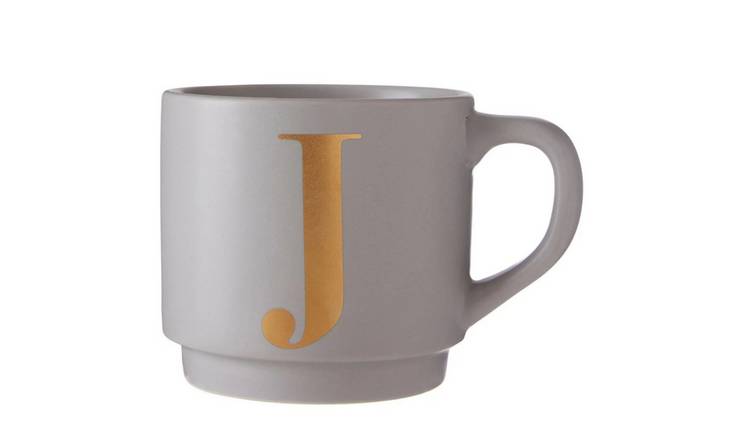 Orsina Signet J Monogram Mug – Grey