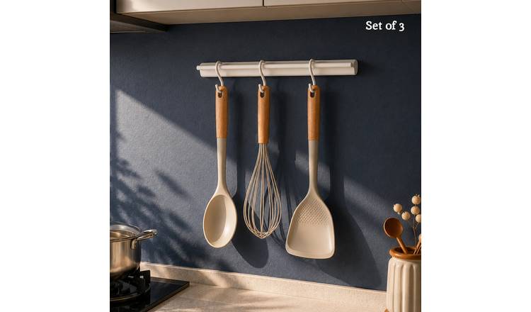 Orsina Nova 3 Piece Silicone Head Kitchen Tool Set – Stone Grey