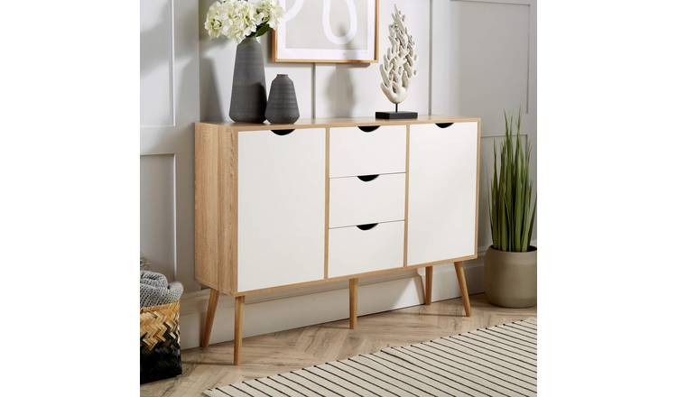 Home Source Boden 2 Door 3 Drawer Sideboard - Oak