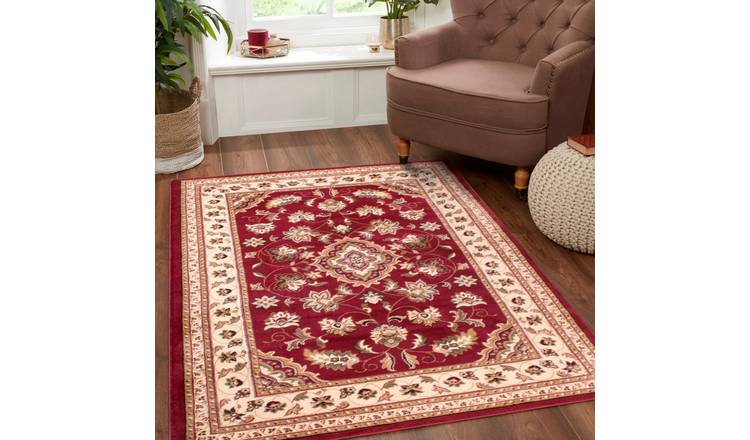 Mega Flooring Red Traditional Bordered Rug - 160 x 230cm