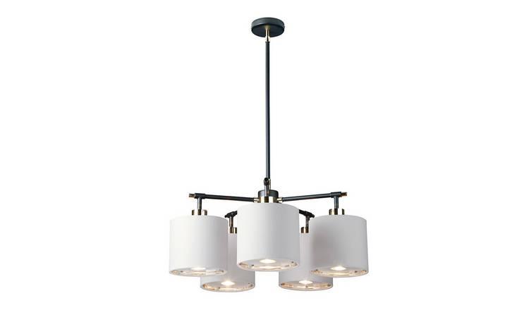 Elstead Balance 5 Arm Pendant Light - Black