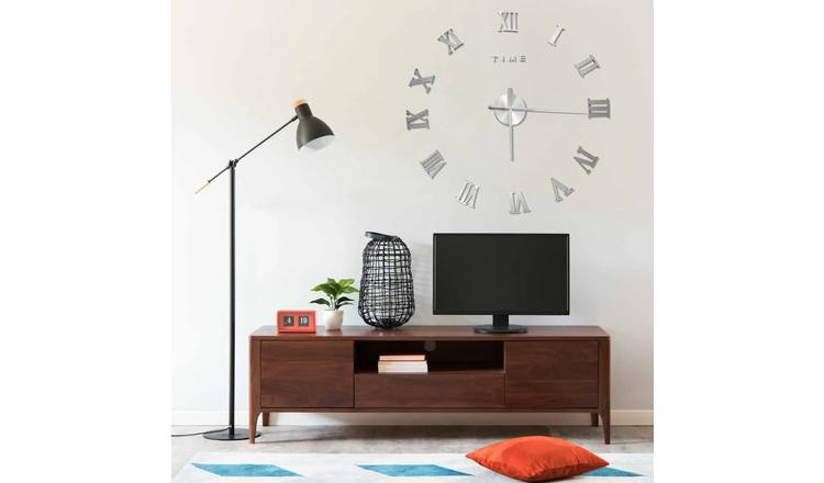 Walplus XXL EVA 3D DIY Wall Clock - Silver