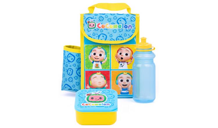 Cocomelon Kids Boys Lunch Bag Bottle and Snack Pot - Blue