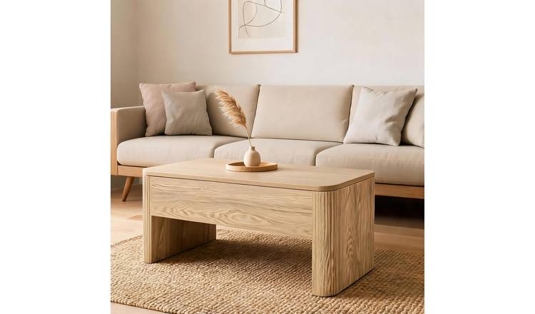Home Source Winthorpe Lift Up Coffee Table - Oak