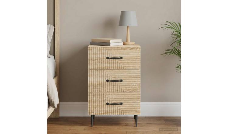 Walplus Engineered Wood Nightstand - Sonoma Oak - 43 x 41 x 66.5 cm
