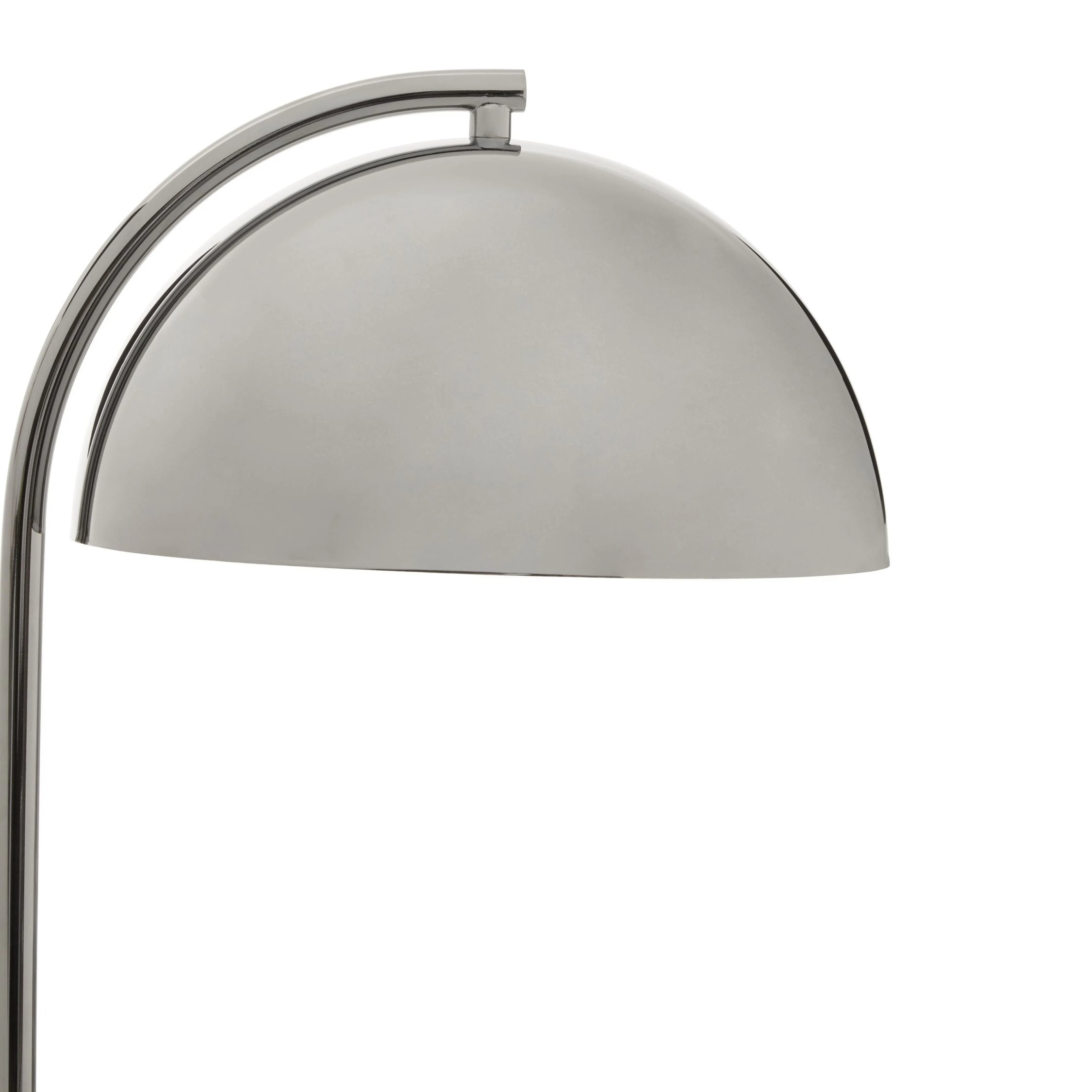 Orsina Chrome Shade Marble Base Table Lamp – Silver - Image 2