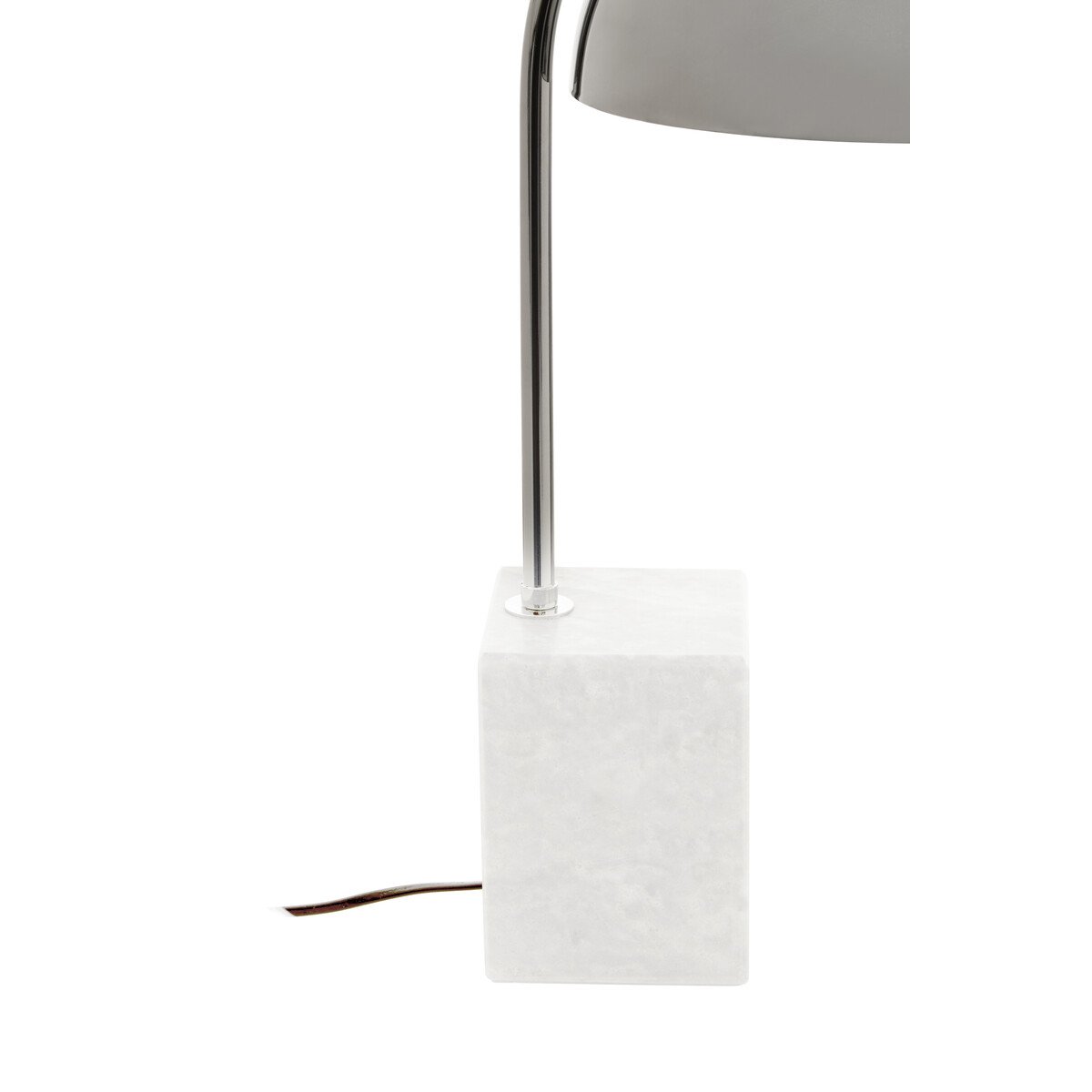 Orsina Chrome Shade Marble Base Table Lamp – Silver - Image 3