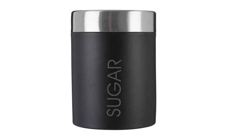 Orsina Liberty Enamel Sugar Canister – Black and Silver