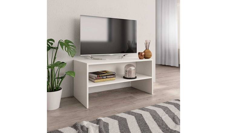 Walplus Engineered Wood TV Cabinet - White - 80 x 40 x 40 cm
