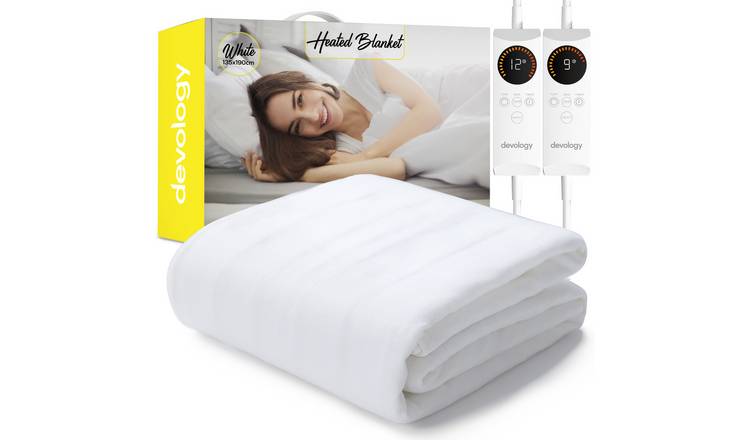 Devology Electric Fully Fitted Mattress Cover with Straps - Double 135x190cm