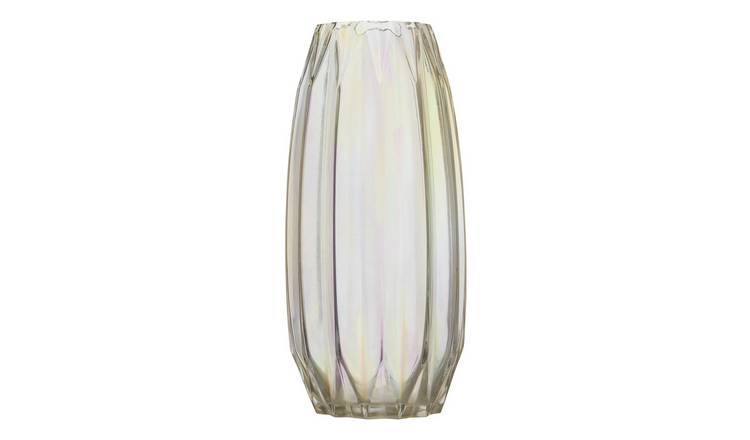 Orsina Petro Large Glass Vase with Finish - Iridescent