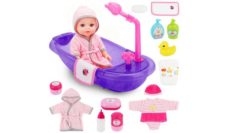 deAO Doll Set With Bathtub - Purple