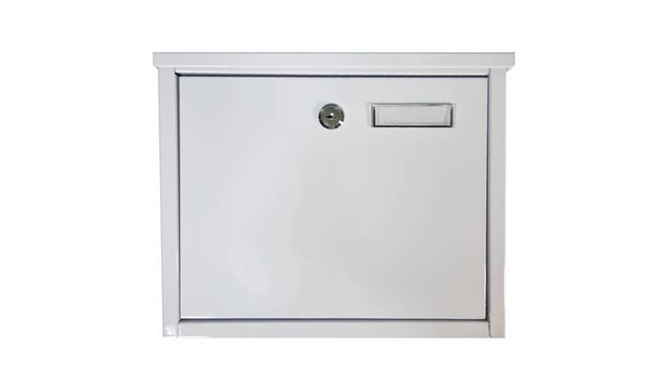 Furnished Top Loading Outdoor Post Box - White