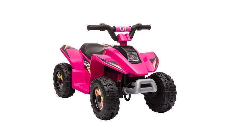 HOMCOM 6V 18 to 36 Months Forward and Reverse Ride on Quad Bike – Pink