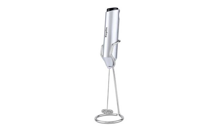Keplin Cook Handheld Battery Milk Frother With Stand - Silver