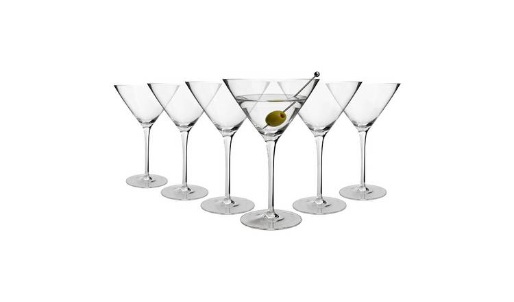 Argon Tableware Hoxton Crystal Martini Glasses - 260ml - Pack of 6
