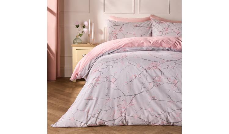 OHS Spring Blossoms Print Duvet Cover Set Blush - Single