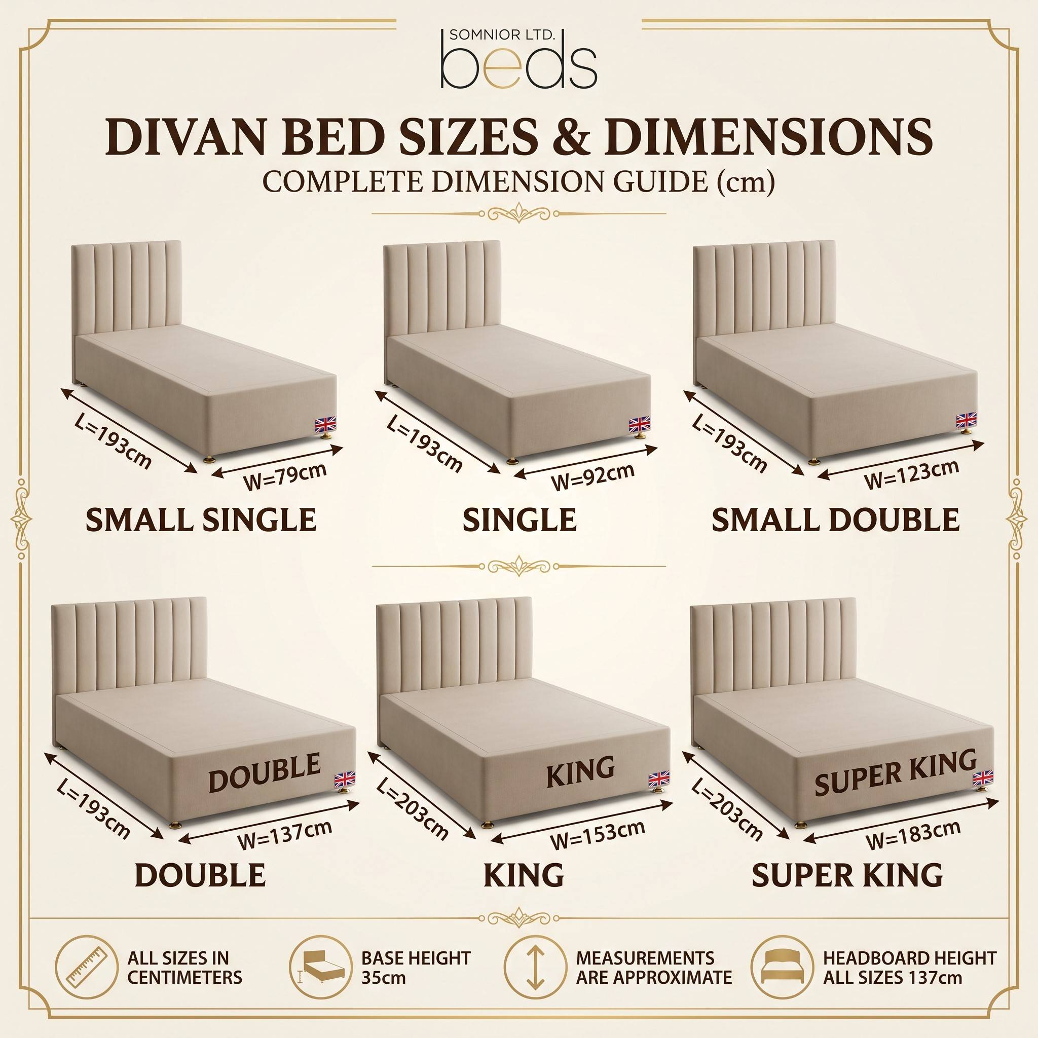 Somnior Diamante Linen 5FT King Divan Bed Base - Wheat - Image 5